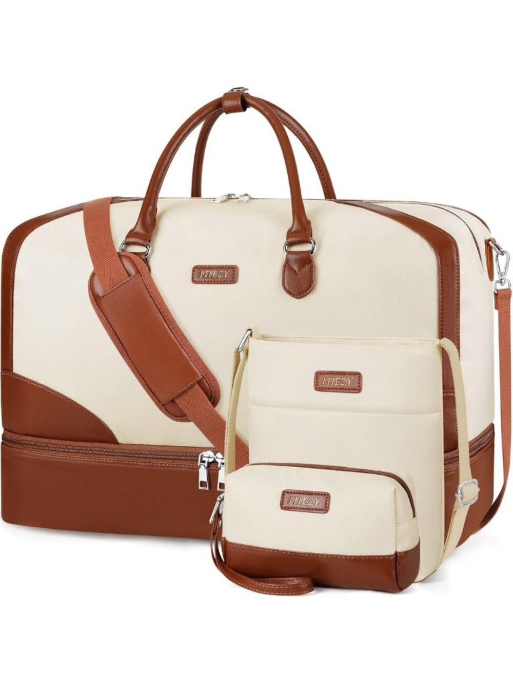 Stylish Large Travel Duffel Bag for Women | 21.5" Weekender Carry-On Set